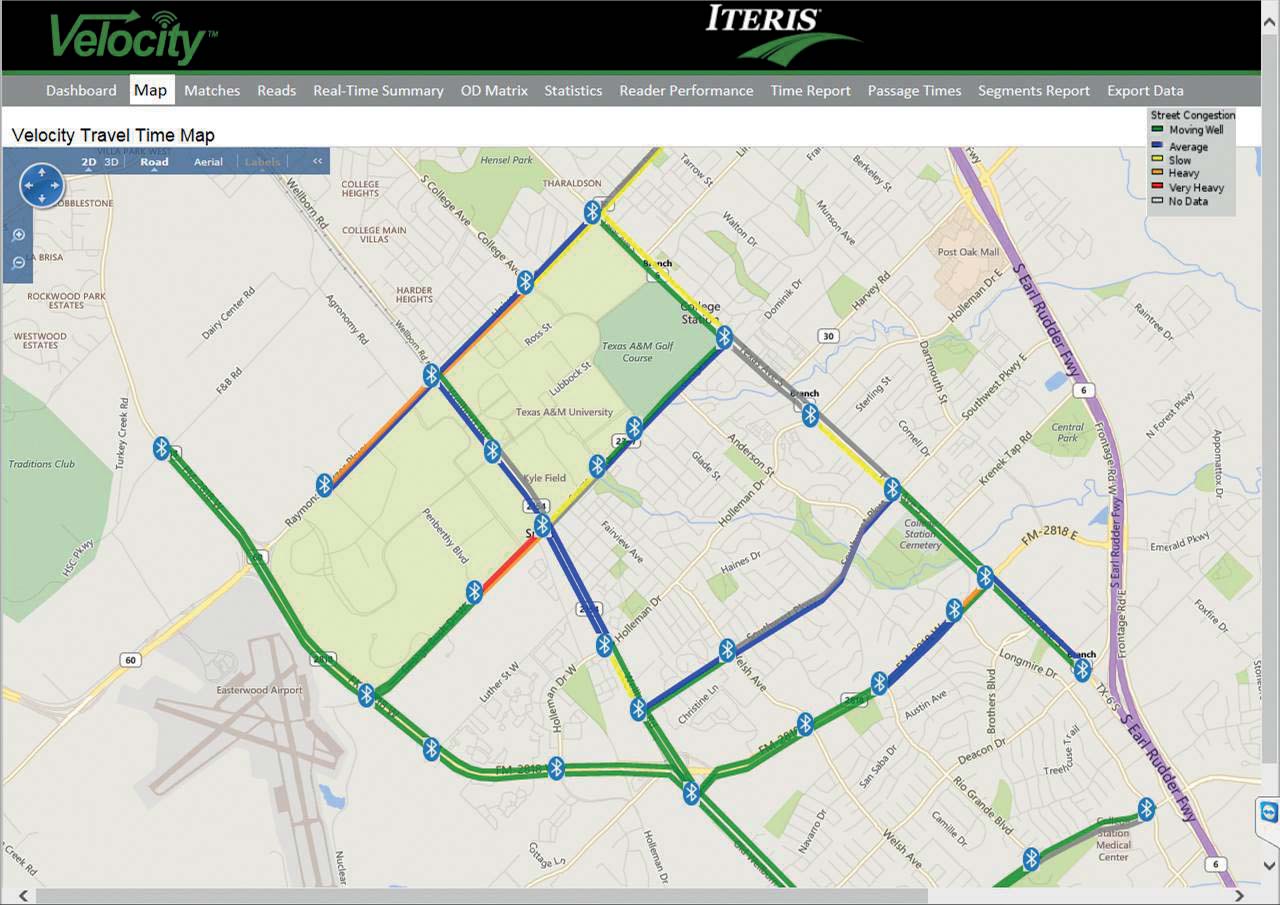 Traffic speeds surrounding Kyle Field