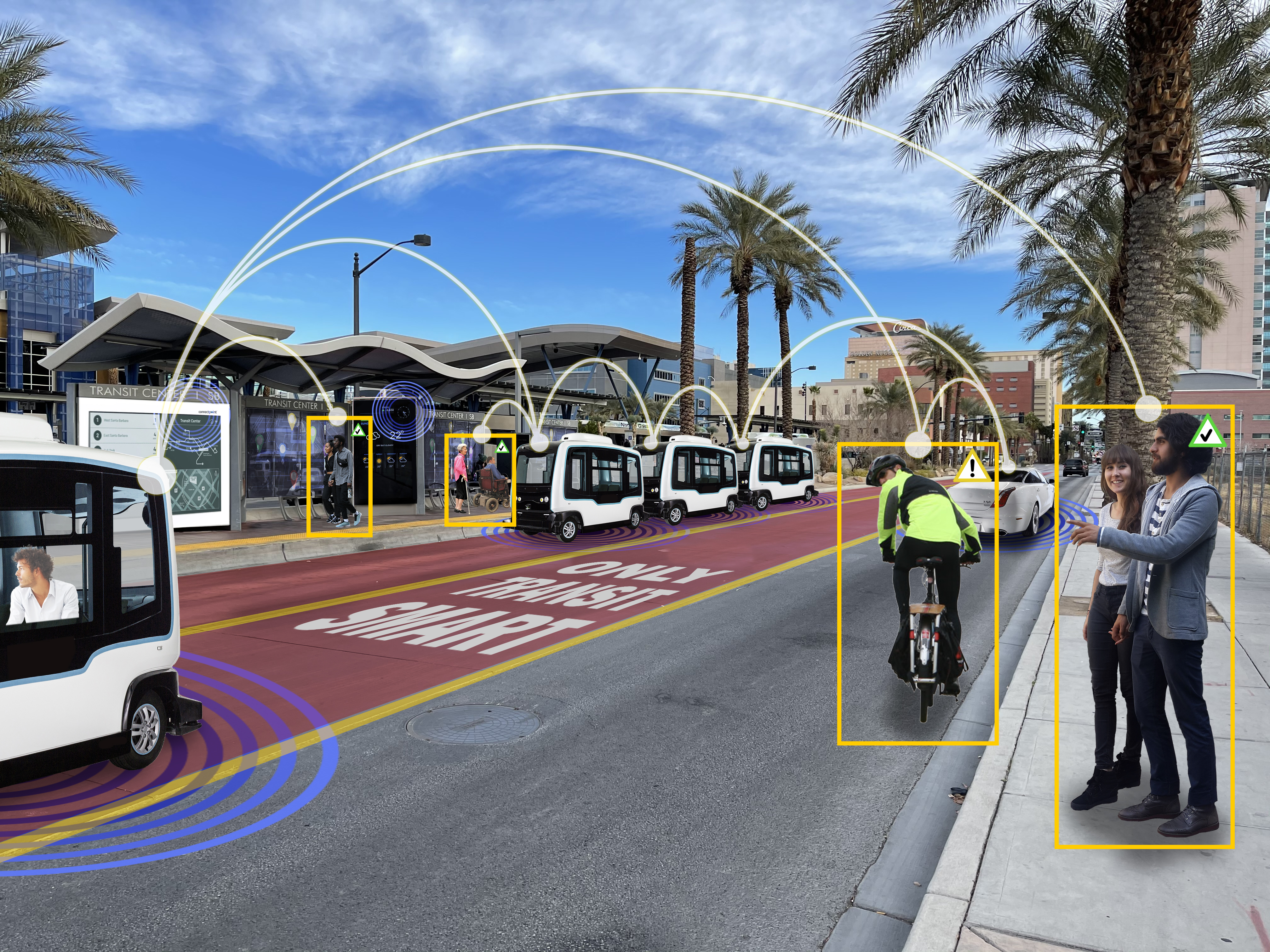 Stantec Las Vegas Medical District GoMed Programme Automated Circulator and Connected Pedestrian Safety Program 