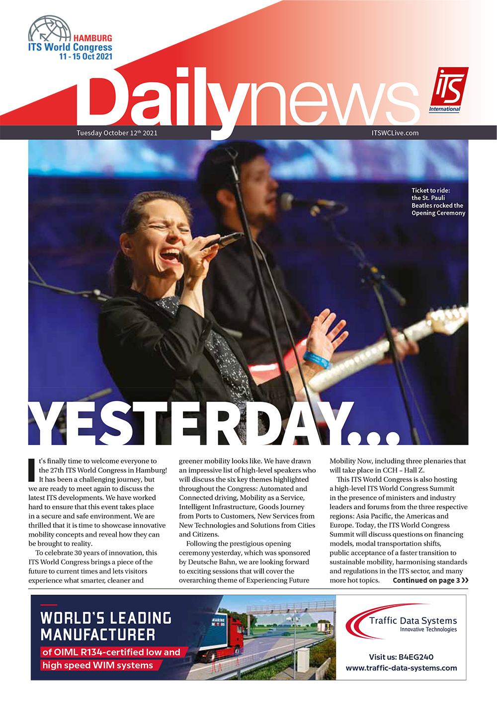 ITS World Congress 2021 Daily News Day 1