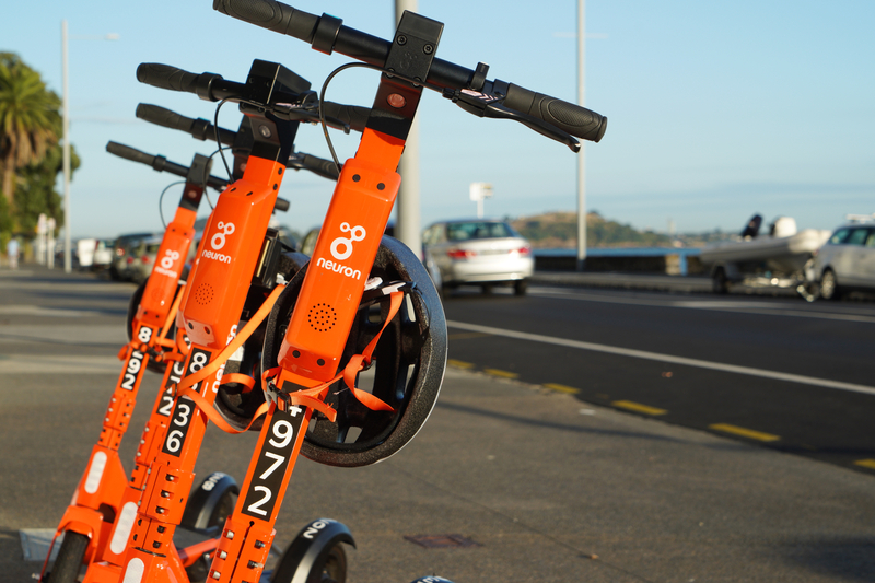 Neuron electric scooters Australia Hobart Tasmania Launceston app-controlled helmet lock