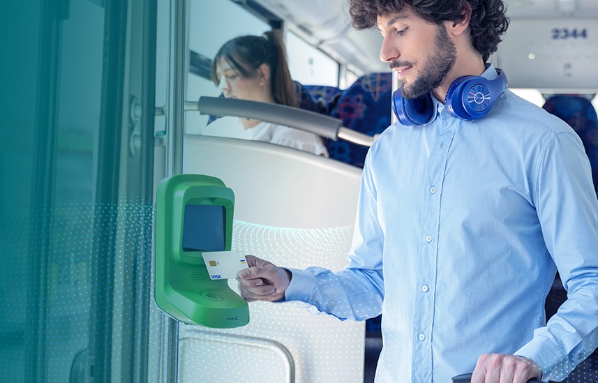 Contactless payment public transit bus travel (image: ATV/Visa)