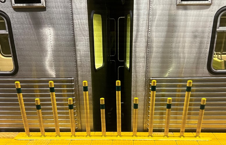 Commuters visually impaired safety platform (image: Maryland Transit Adminstration)