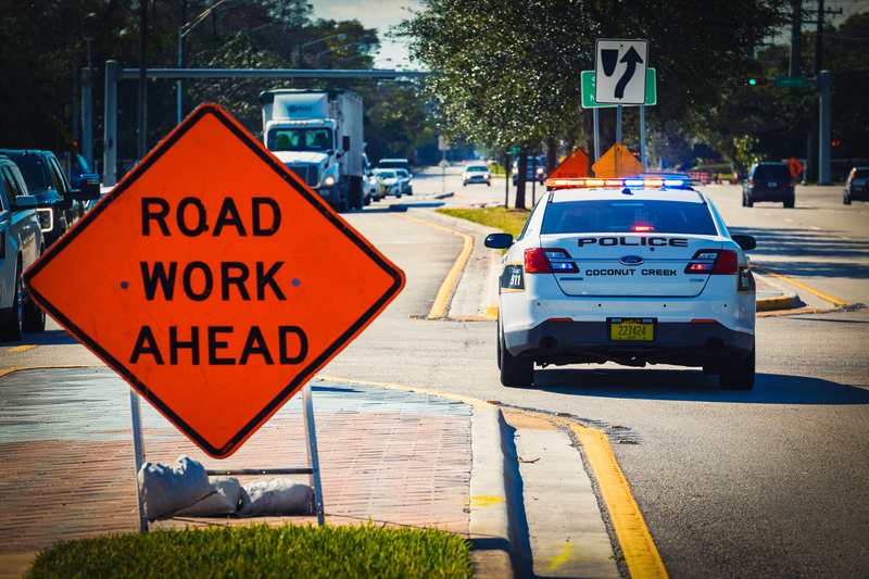 Workzone GPS Waze real-time data Tampa Florida © Yaroslav Sabitov | Dreamstime.com