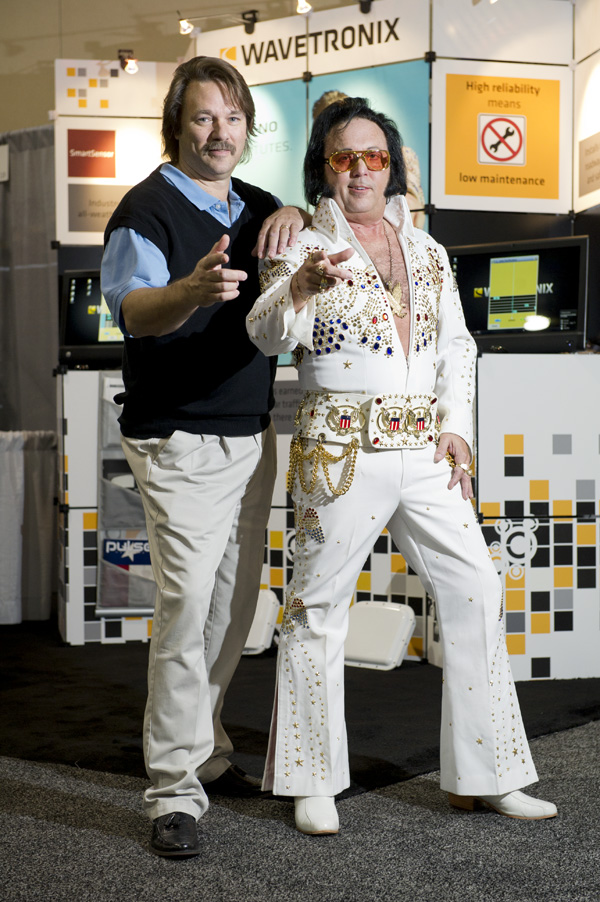 Michael R Kline and Elvis impersonator Mike Ratcliffe