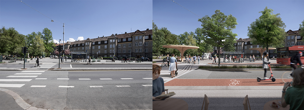 Oslo Knud-Knudsens (existing) vs Oslo Knud-Knudsens (proposed)