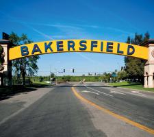 Californian traffic smoothing Bakersfield sign