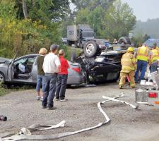 Road collision aftermath