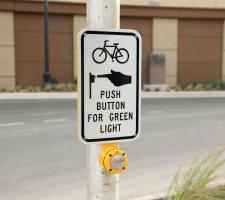 A multimodal crossing sign San Antonio