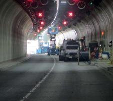 LED lighting replacement in A55 Westbound Pen y Clip Tunnel.