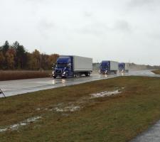 Platooning trial in Canada