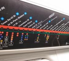 New York subway’s electronic strip route tracker