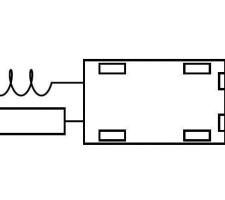 spring and damper arrangement between the vehicles