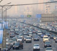 Heavy traffic in Beijing China