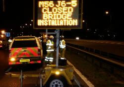 Safelane guarding and VMS motorway