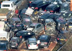 A multi-vehicle pileup. Tennesse patrol