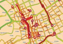 Congestion mapping created from app