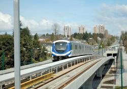 A SkyTrain Canada Line train 