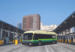 Los Angeles Department of Transportation elecric buses microgird EV chargers Washington Bus Yard