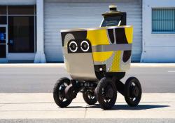 Serve Robotics Ouster digital lidar sensors autonomous delivery bots Uber Eats