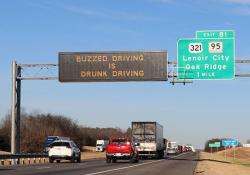 variable message signs buzzed driving traveller safety Hazzard (image: Daktronics)