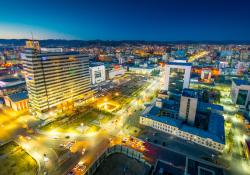 Ulaanbaatar Mongolia Genghis Khan traffic © Agnormark | Dreamstime.com