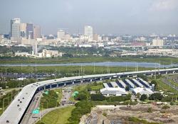 loop road with cityscape