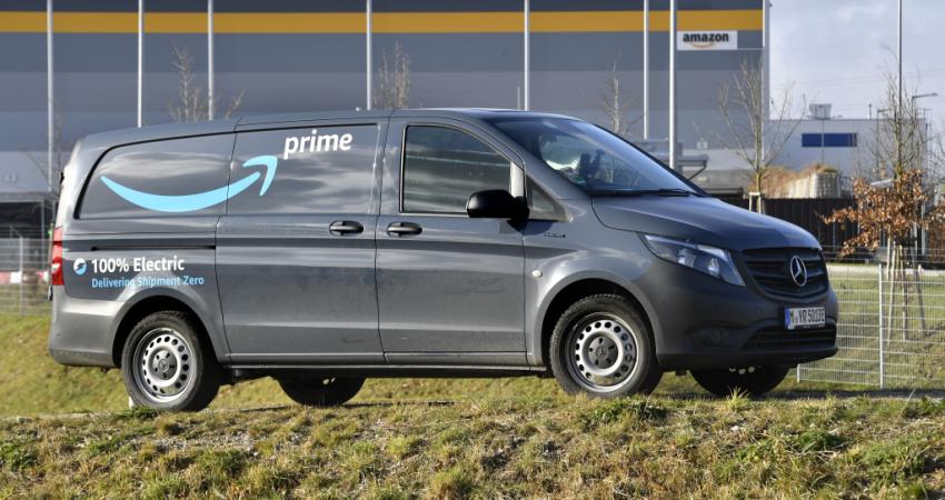 Mercedes eVito vehicles on the road for Amazon in Munich (Source: Daimler)