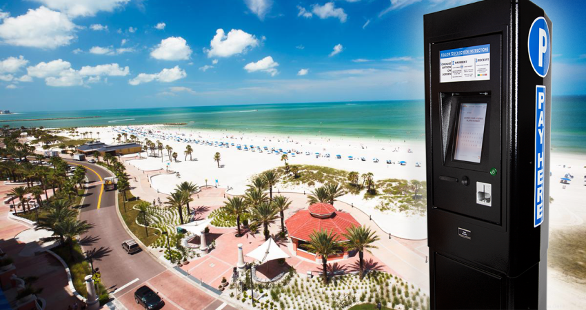 Flowbird installs pay by plate kiosks at Clearwater Beach (source: Flowbird)