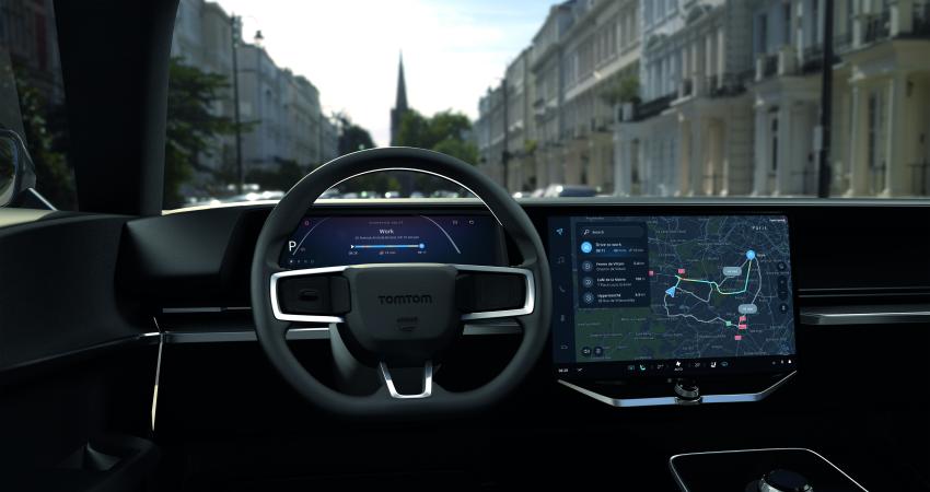 TomTom hybrid navigation routing Amazon electric vehicles