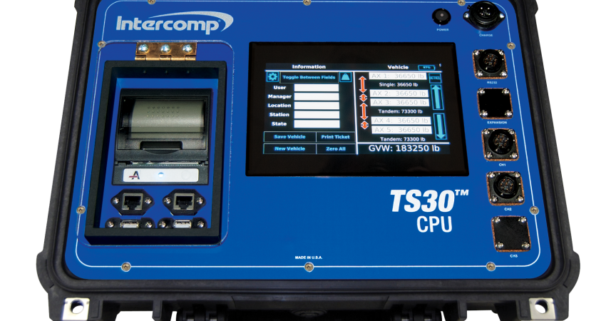 Intercomp TS30 CPU with touchscreen indicator vehicle weight data NTEP certification 