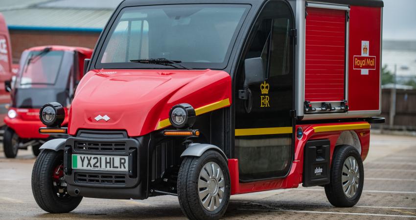 Royal Mail micro electric vehicles emissions postal service Paxster Cargo MEV Ligier Pulse 4 