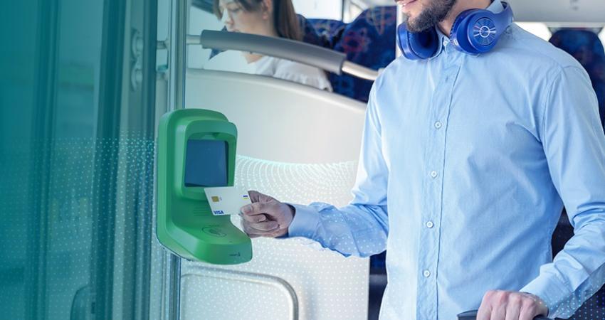 Contactless payment public transit bus travel (image: ATV/Visa)