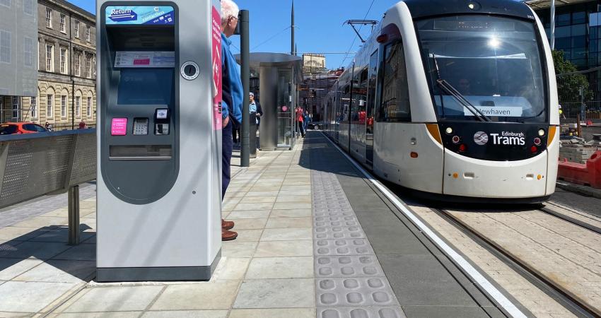 Light rail trams Edinburgh ticketing payment validation 