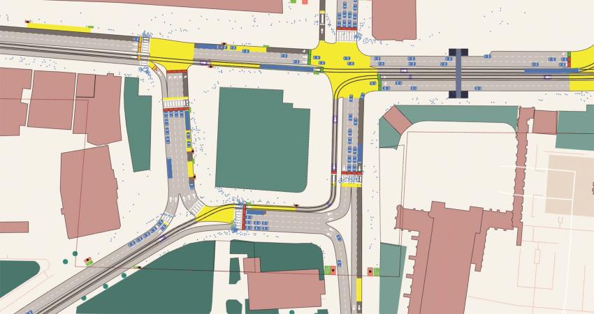 Classic Aimsun Next microsimulation traffic modelling