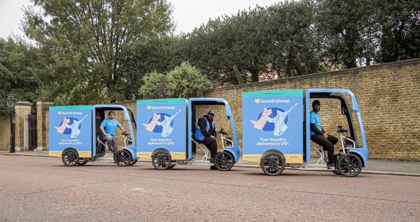 Decarbonisation air quality innovation technology cargo bikes (image: Laundryheap)