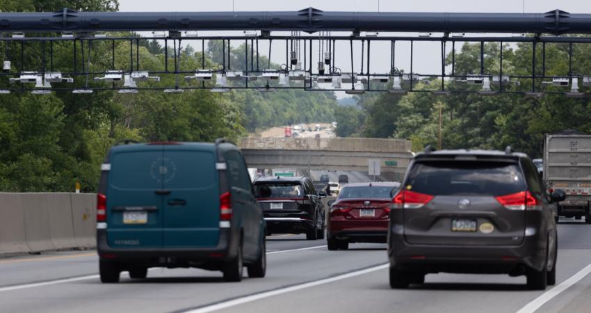 Pennsylvania turnpike open-road tolling gantries (image: Commonwealth Media Services)