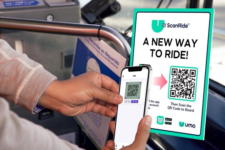 Scan ride QR code Cubic payment fare 