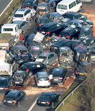 A multi-vehicle pileup. Tennesse patrol