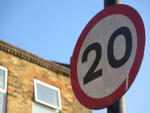 20mph speed sign