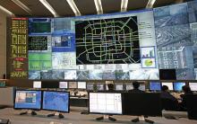 Display wall in the Beijing Olympic Traffic Command Center