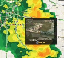 Live traffic and real-time view weather sentry