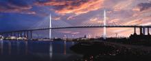 Artist's impression of the new Gerald Desmond Bridge